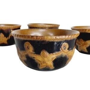 Laredo Home Studio Southwestern Texas Style Stoneware Soup Chili 4 Ct. Bowls